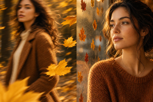 Autumn Editorial Photo Effect: 2 Cozy Looks to Try