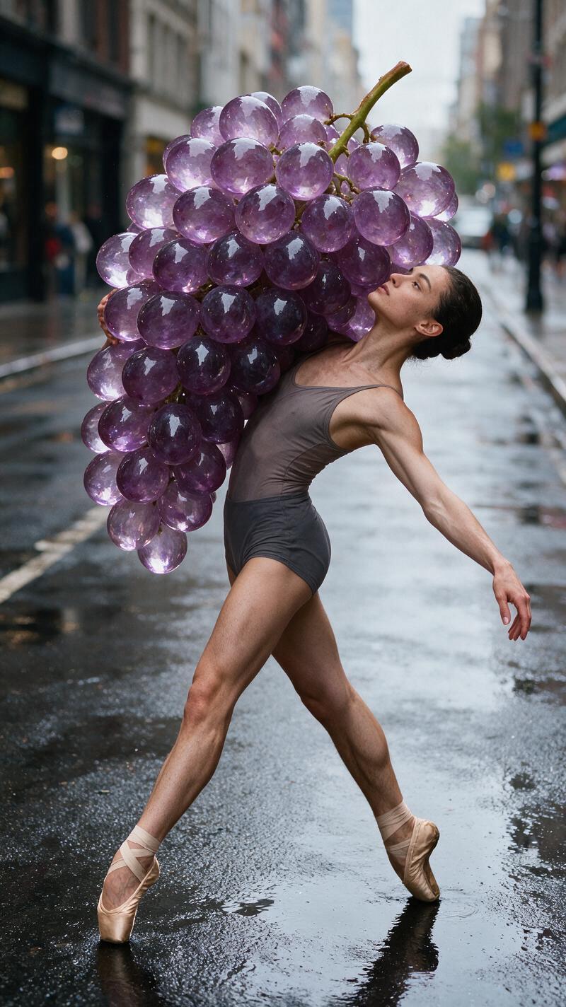 Glass grapes surreal photo effect