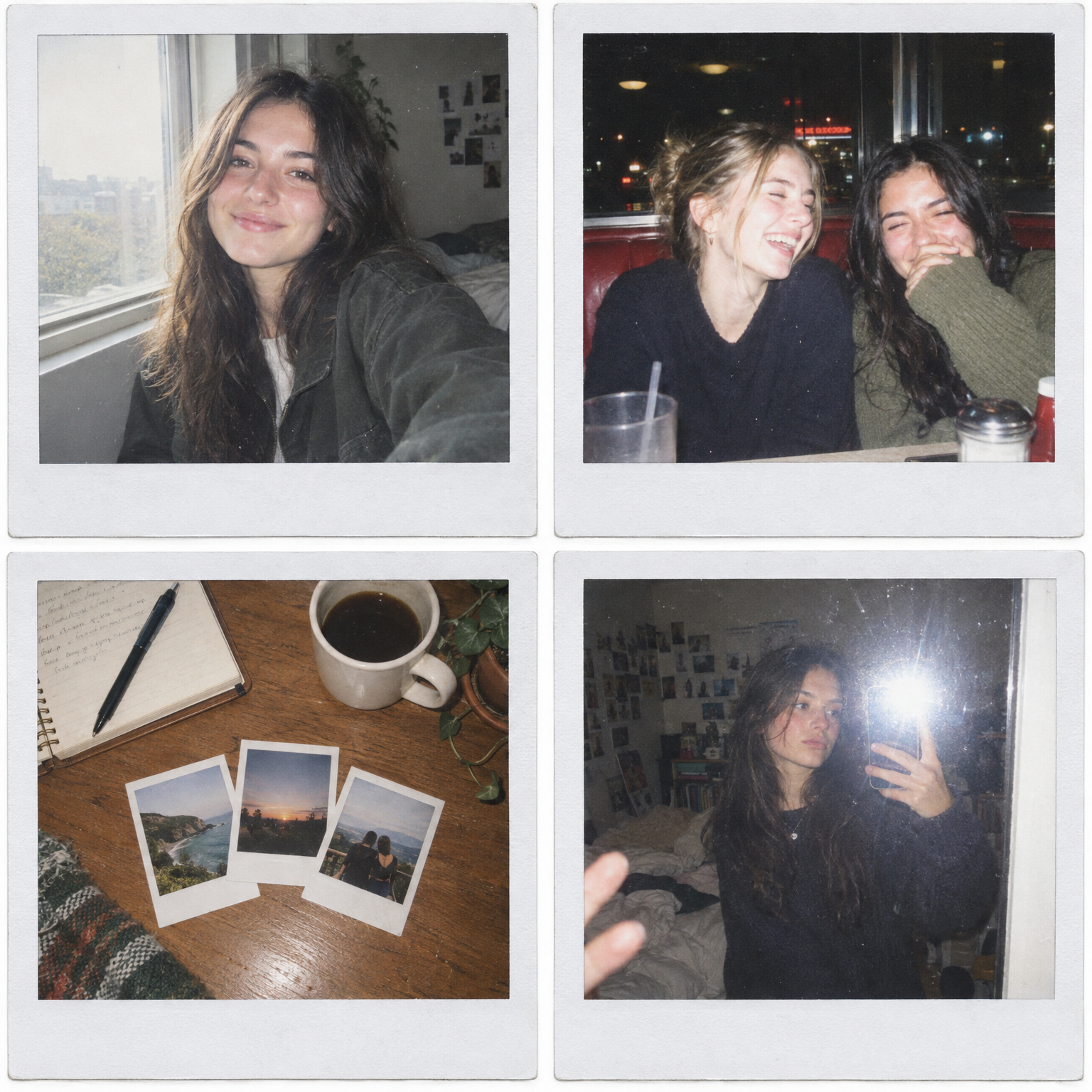 polaroid photo effect mirror selfie