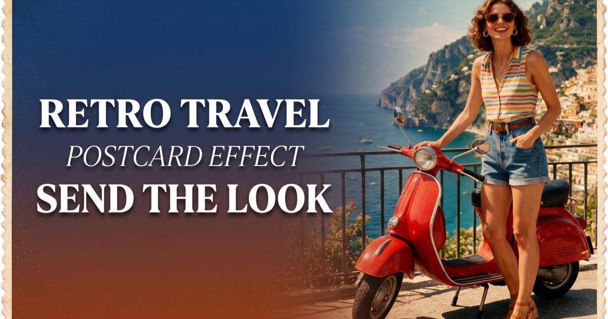 Retro Travel Postcard Effect: Make Every Trip Look Found
