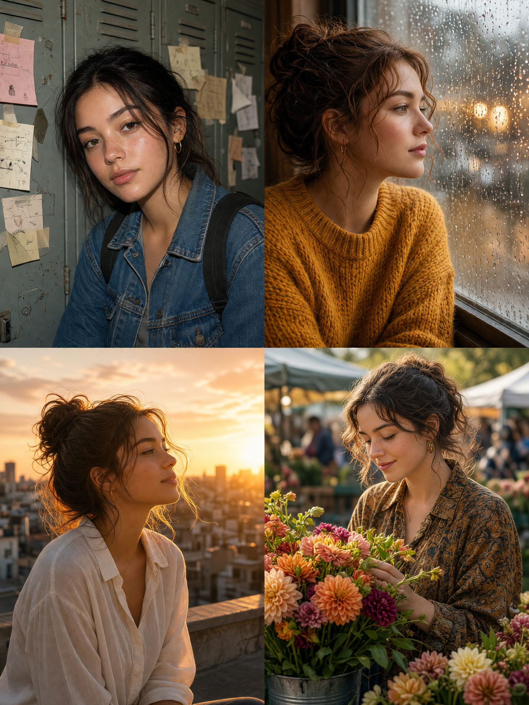 September photo trend rooftop portrait at golden hour